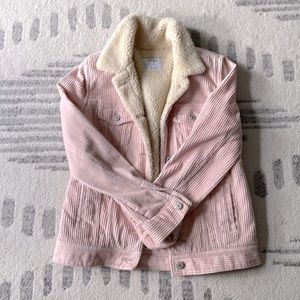 Powder pink corduroy jacket
